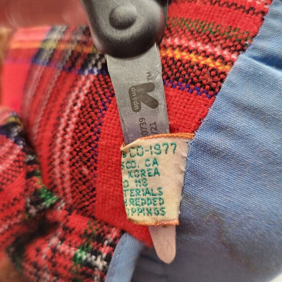 DAKIN Learn To Dress 18" Plush Bear Vintage 1977 Plaid Tartan Coat Pinwheel Hat - Picture 15 of 16
